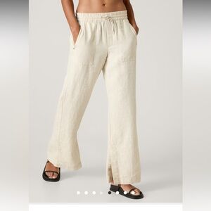 Athleta Retreat wide leg linen pants. New with tags